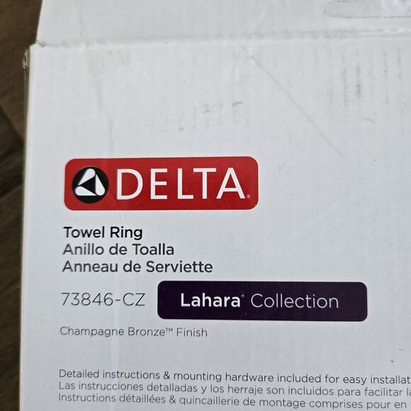 2 X ​Delta 73846-CZ Lahara Towel Ring Holder in Champagne Bronze - Picture 7 of 7